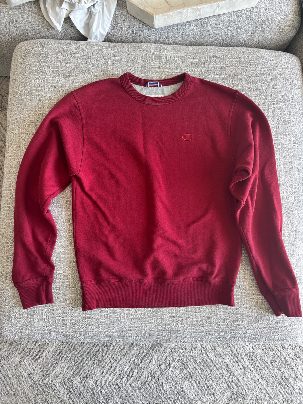 Champion Men's Crewneck Sweatshirt - Wine Red
